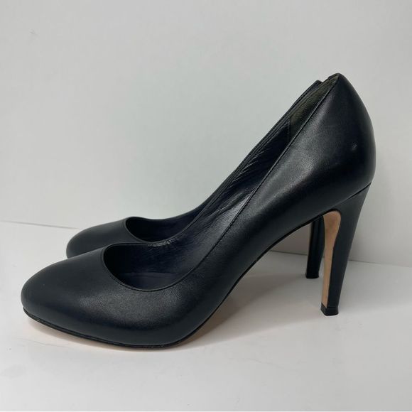 COLE HAAN NikeAir Black Leather Pumps Platform Heels Size 8.5 B Like NEW - Picture 1 of 7